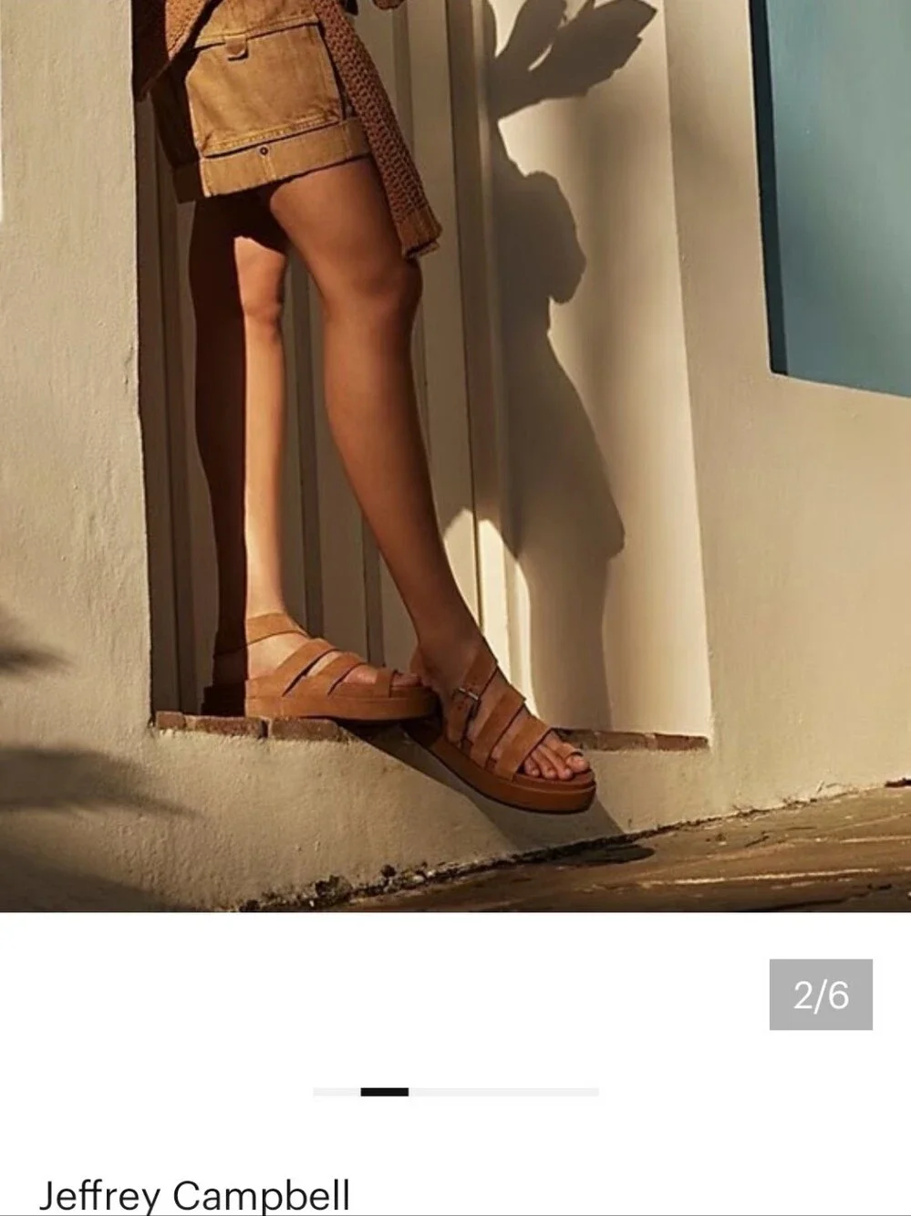 Jeffrey Campbell Suede Tan Strappy Platform Sandals